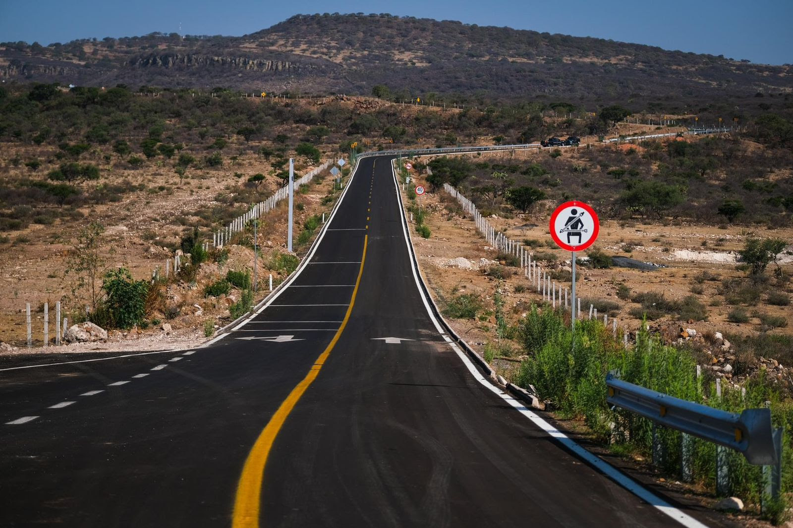 Carretera nueva en la zona norte de Jalisco